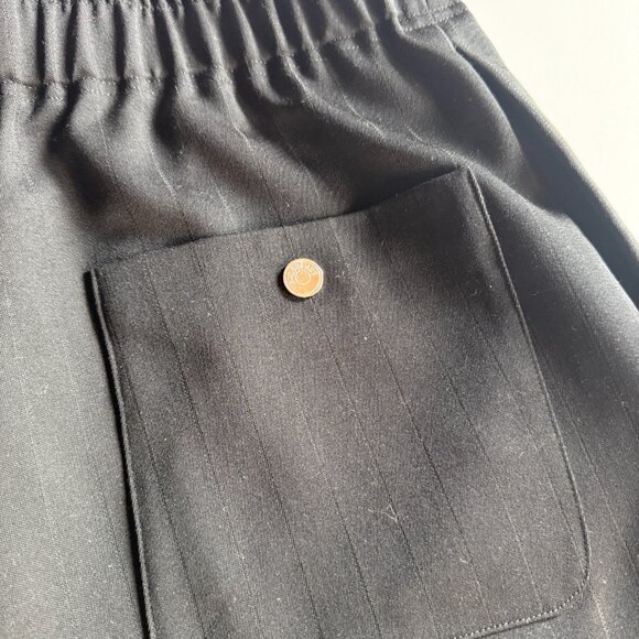 JACQUEMUS Le Bermuda Juego Black Pinstripe Wool Shorts - Size 50 - 34 Waist - Picture 6 of 7